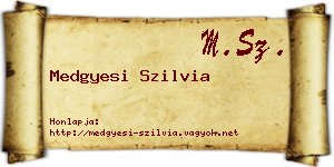 Medgyesi Szilvia névjegykártya